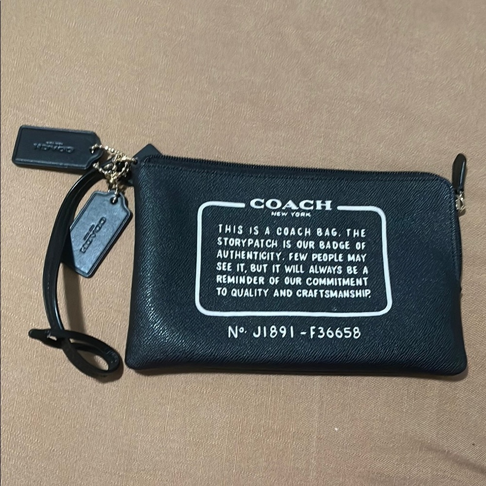 Coach Black Wristlet Clutch